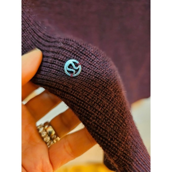 Lululemon 100% Merino Wool Full Zip Burgundy Jacket 2 - Picture 10 of 13